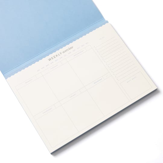 Papier 9.5" x 7" Floral Checkerboard Undated Weekly Desk Planner